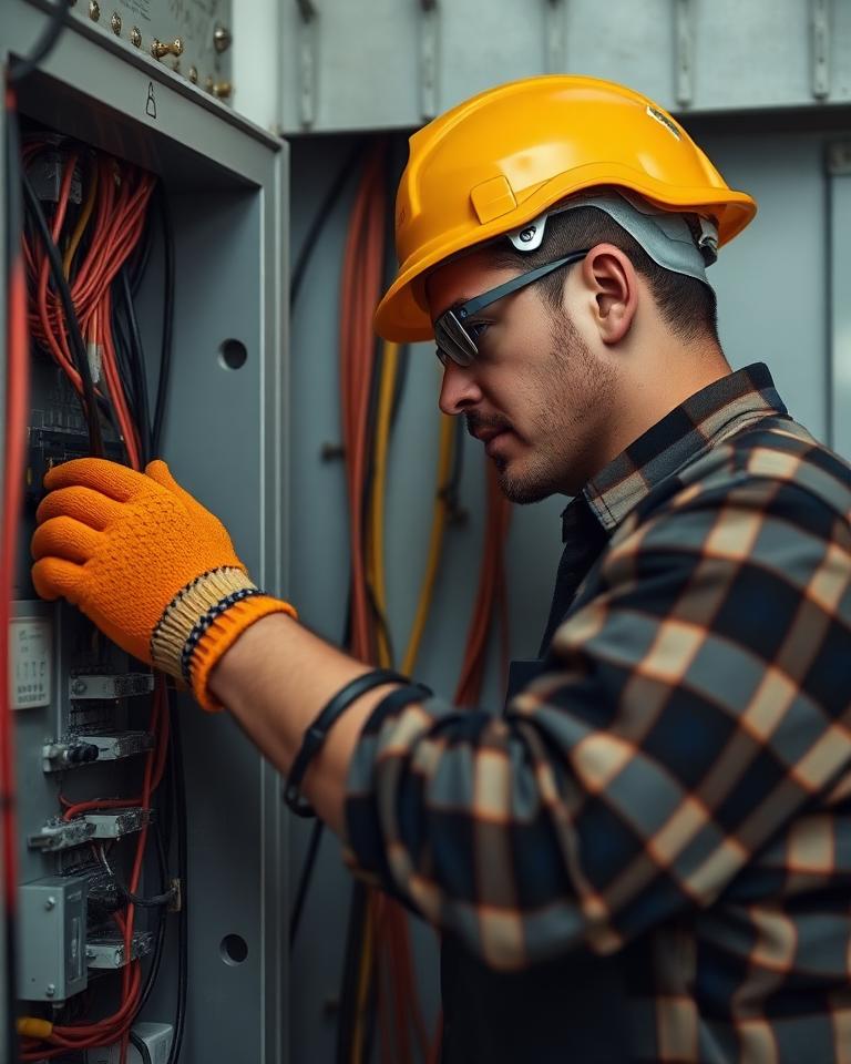 Equipo de Electricistas durante su jornada